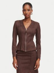 Rinascimento Marynarka CFC0130676003 Brązowy ciemny Slim Fit. Brązowe marynarki i żakiety Rinascimento, xs, bez wzorów, z syntetyku, bez ramiączek. Za 629.99 zł.