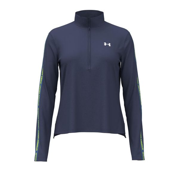 Bluza damska Under Armour Tech Wordmark Tape. Niebieskie bluzy bez kaptura Under Armour, bez wzorów, z materiału, bez kaptura, na fitness i siłownię. Za 258.50 zł.