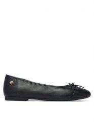Tommy Hilfiger Baleriny Hilfiger Smooth Lthr Ballet FW0FW09241 Czarny. Czarne baleriny Tommy Hilfiger, bez wzorów, ze skóry, bez obcasa, bez zapięcia. Za 409.99 zł.