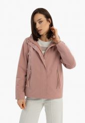 Kurtka wodoodporna z kapturem J-LAGUSTI. Brązowe kurtki Volcano, l, bez wzorów, z materiału, z kapturem. Za 339.99 zł.