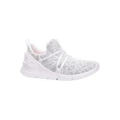 Buty damskie do szybkiego marszu PW 140 w kolorze białym. Buty treningowe marki NEWFEEL. Za 79.99 zł.