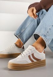 Szare Sneakersy Typu Kultowe Tenisówki na Grubej Podeszwie z Tłoczeniem Lisanitea. Szare trampki Renee, bez wzorów, z jeansu, bez zapięcia. W wyprzedaży za 75.99 zł.