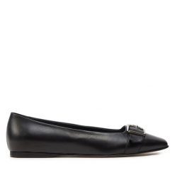 Baleriny KARL LAGERFELD. Czarne baleriny KARL LAGERFELD, bez wzorów, bez obcasa, bez zapięcia. Za 579.99 zł.