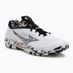 Buty do piłki ręcznej Mizuno Wave Stealth 6. Białe buty treningowe Mizuno, bez wzorów, z gumy, bez zapięcia, do piłki ręcznej, mizuno wave. Za 635.85 zł.