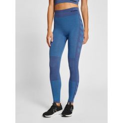 Legginsy damskie Hummel Clea. Niebieskie legginsy Hummel, bez wzorów, z dzianiny, klasyczne. Za 194.00 zł.