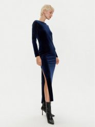 HUGO Sukienka koktajlowa 50522756 Granatowy Slim Fit. Niebieskie sukienki Hugo, m, bez wzorów, z syntetyku, wizytowe, bez kołnierzyka, bez ramiączek. Za 539.99 zł.