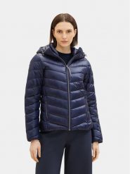 Tom Tailor Kurtka puchowa 1036719 Granatowy Regular Fit. Niebieskie kurtki Tom Tailor, l, bez wzorów, z puchu, bez kaptura. Za 249.99 zł.