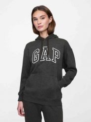 Bluza damska GAP V-Gap Heritage PO HD. Szare bluzy z kapturem GAP, s, bez wzorów, z bawełny, z kapturem. Za 139.99 zł.