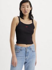 Levi's Top w kolorze czarnym rozmiar: M. Czarne topy Levi's, m, bez wzorów, bez kołnierzyka, bez ramiączek. Za 66.47 zł.