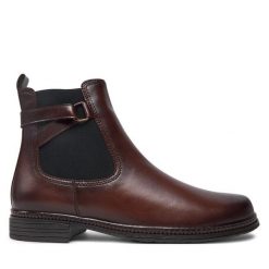 Botki Gabor. Brązowe botki Gabor, bez wzorów, bez obcasa, na płaskiej podeszwie, bez zapięcia. Za 469.99 zł.