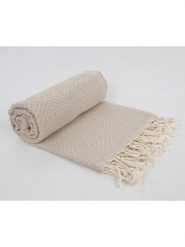 Samimi Chusta hammam "Atom" w kolorze beżowym - 180 x 100 cm rozmiar: onesize. Brązowe chusty Samimi, bez wzorów, z bawełny. Za 69.99 zł.