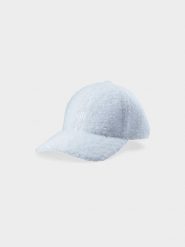 4F Czapka z daszkiem sherpa strapback damska - biała M. Białe czapki z daszkiem 4f, na wiosnę, bez wzorów, z dzianiny, sportowe. W wyprzedaży za 39.99 zł.