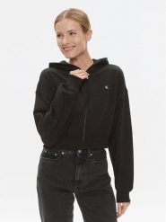 Calvin Klein Jeans Bluza J20J222885 Czarny Relaxed Fit. Czarne bluzy Calvin Klein Jeans, xxl, bez wzorów, z bawełny, bez kaptura. Za 259.99 zł.