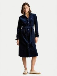 Polo Ralph Lauren Sukienka koszulowa 211941474005 Granatowy Regular Fit. Niebieskie sukienki Polo Ralph Lauren, bez wzorów, z bawełny, bez kołnierzyka, bez ramiączek, koszulowe. Za 1,299.00 zł.