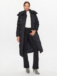 Guess Płaszcz zimowy W3BL41 WFSW2 Czarny Regular Fit. Czarne płaszcze Guess, na zimę, xxl, z aplikacjami, z syntetyku, bez kaptura. Za 969.99 zł.