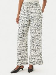 Tommy Hilfiger Spodnie materiałowe WW0WW48970 Beżowy jasny Wide Leg. Brązowe spodnie materiałowe Tommy Hilfiger, bez wzorów, ze lnu. Za 489.99 zł.