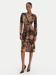 Rinascimento Sukienka koktajlowa CFC0020153002 Czarny Slim Fit. Czarne sukienki Rinascimento, xl, bez wzorów, z syntetyku, wizytowe, bez kołnierzyka, bez ramiączek. Za 579.99 zł.