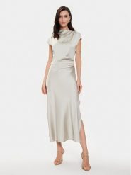 Imperial Sukienka koktajlowa AEAOHBA Beżowy Regular Fit. Brązowe sukienki Imperial, xl, bez wzorów, z syntetyku, wizytowe, bez kołnierzyka, bez ramiączek. Za 149.99 zł.
