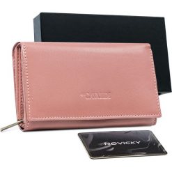 Portfel damski różowy Cavaldi RD-21-GCL-0849 WOODR. Czerwone portfele 4U Cavaldi, bez wzorów. Za 65.99 zł.