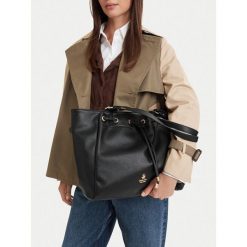 Torebka Beverly Hills Polo Club. Czarne shopper bag Beverly Hills Polo Club, bez wzorów, bez dodatków. Za 279.99 zł.