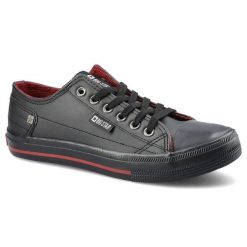 Czarne Trampki Big Star Damskie Modne Półbuty. Czarne trampki BIG STAR, bez wzorów, ze skóry ekologicznej, retro, bez zapięcia. Za 116.99 zł.