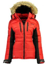 Geographical Norway Kurtka zimowa "Bersil" w kolorze czerwonym rozmiar: L. Czerwone kurtki Geographical Norway, na zimę, l, bez wzorów, z puchu, bez kaptura. Za 358.56 zł.