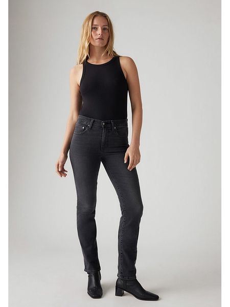 Levi's Dżinsy - Slim fit - w kolorze antracytowym rozmiar: W29/L32. Czarne jeansy Levi's, l, z aplikacjami, klasyczne, z podwyższonym stanem. Za 254.74 zł.