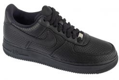 Buty sportowe Sneakersy unisex, Air Force 1 Low. Czarne buty treningowe Nike, bez wzorów, z materiału, przed kostkę, bez zapięcia, trekkingowe, Nike Air Force. Za 599.99 zł.
