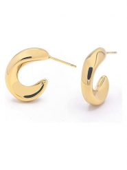 MOODE Kolczyki-półkreole "Leana" rozmiar: onesize. Żółte kolczyki MOODE, ze stali. Za 52.99 zł.