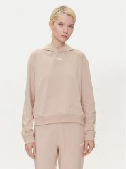 HUGO Bluza 50490594 Beżowy Regular Fit. Brązowe bluzy Hugo, xl, bez wzorów, z bawełny, bez kaptura. Za 329.99 zł.