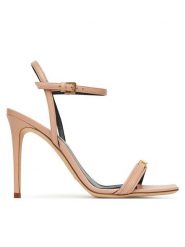 Elisabetta Franchi Sandały SA57L51E2 181 Różowy. Czerwone sandały Elisabetta Franchi, bez wzorów, ze skóry, bez obcasa, na szpilce, bez zapięcia. Za 1,429.00 zł.