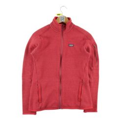 Second life - Kurtka polarowa dla kobiet - Stan dobry. Czerwone kurtki Patagonia, bez wzorów, z polaru, sportowe, bez kaptura. Za 169.16 zł.