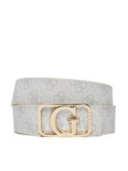 Guess Pasek Damski BW9184 P4435 Biały. Białe paski Guess, z aplikacjami, z materiału. Za 169.99 zł.