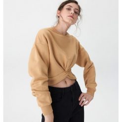 Bluza z ozdobnym węzłem - Kremowy. Bluzy marki House. Za 59.99 zł.
