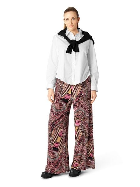 Ilse Jacobsen Spodnie w kolorze różowo-czarnym rozmiar: XL. Różowe spodnie materiałowe Ilse Jacobsen, bez wzorów, z materiału, z podwyższonym stanem. Za 127.05 zł.