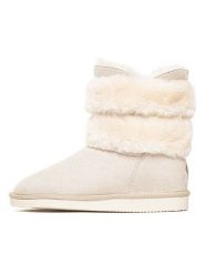 ISLAND BOOT Botki zimowe "Canso" w kolorze kremowym rozmiar: 36. Brązowe botki Island Boot, bez wzorów, z materiału, bez obcasa, bez zapięcia. Za 144.92 zł.