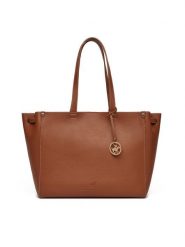 Beverly Hills Polo Club Torebka BHPC-S-005-07 Brązowy. Brązowe shopper bag Beverly Hills Polo Club, bez wzorów, ze skóry, bez dodatków. Za 299.99 zł.