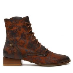 Botki Maciejka. Brązowe botki Maciejka, bez wzorów, bez obcasa, na płaskiej podeszwie, bez zapięcia. Za 279.99 zł.