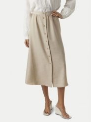 Vero Moda Spódnica midi Melaney 10304134 Beżowy Regular Fit. Brązowe spódnice Vero Moda, m, bez wzorów, z syntetyku, midi. Za 139.99 zł.