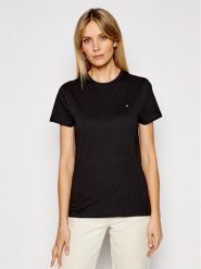 Tommy Hilfiger T-Shirt Heritage Crew WW0WW22043 Czarny Regular Fit. Czarne t-shirty Tommy Hilfiger, xs, bez wzorów, z bawełny, bez kołnierzyka, bez ramiączek. Za 99.99 zł.