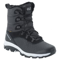 Buty damskie Jack Wolfskin snowcrawler texapore high. Czarne buty trekkingowe Jack Wolfskin, na zimę, z materiału, za kostkę, bez zapięcia. Za 915.00 zł.