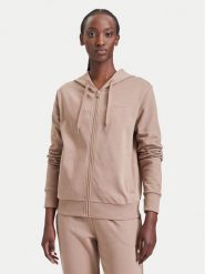 Guess Bluza O5RQ01 KCO31 Brązowy Regular Fit. Brązowe bluzy bez kaptura Guess, xl, z aplikacjami, z bawełny, bez kaptura. Za 294.99 zł.
