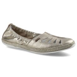 Złote Espadryle Lemar Damskie Wygodne Obuwie. Żółte espadryle Lemar, w ażurowe wzory, ze skóry, bez obcasa, na obcasie. Za 159.00 zł.