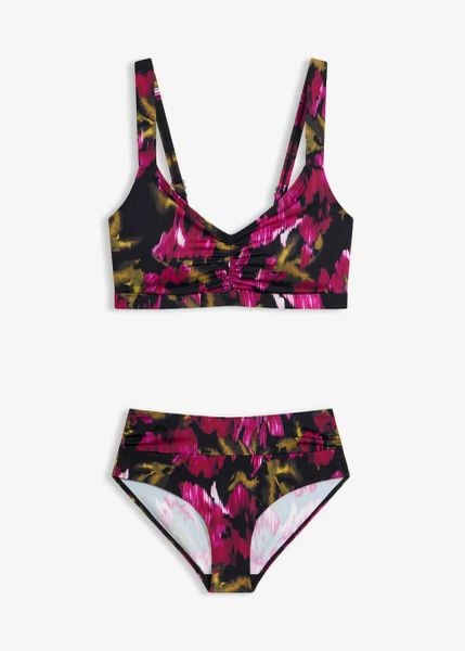 Bikini braletka (2 części). Czarne bikini bonprix, bez wzorów. Za 99.99 zł.