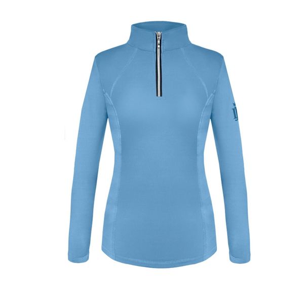 Bluzka techniczna do jazdy konnej JD ATTACK Cecile z długim rękawem. Niebieskie bluzki JD ATTACK, l, bez wzorów, bez kołnierzyka, bez ramiączek. Za 199.00 zł.