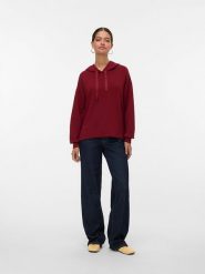 ONLY Sweter w kolorze bordowym rozmiar: S. Czerwone swetry ONLY, s, bez wzorów, bez ramiączek. Za 131.74 zł.