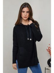 Soft Cashmere Sweter w kolorze czarnym rozmiar: 38/40. Czarne swetry Soft Cashmere, bez wzorów, z kaszmiru, klasyczne, bez ramiączek. Za 118.56 zł.