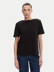 Tommy Hilfiger Bluzka WW0WW42907 Czarny Regular Fit. Czarne bluzki Tommy Hilfiger, m, bez wzorów, z bawełny, bez kołnierzyka, bez ramiączek. Za 169.99 zł.