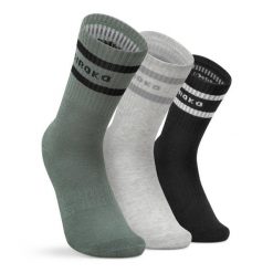 Skarpetki sportowe trójpak Fitness Siroko Sidekick Slate. Białe skarpetki SIROKO, bez wzorów, z tkaniny. Za 84.00 zł.