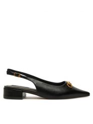 Nine West Sandały WFA2991-1 Czarny. Czarne sandały Nine West, bez wzorów, ze skóry, bez obcasa, na płaskiej podeszwie, bez zapięcia. Za 119.99 zł.